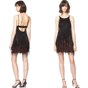 Parker Dresses | Parker Monaco feathered beaded cocktail dress | XS